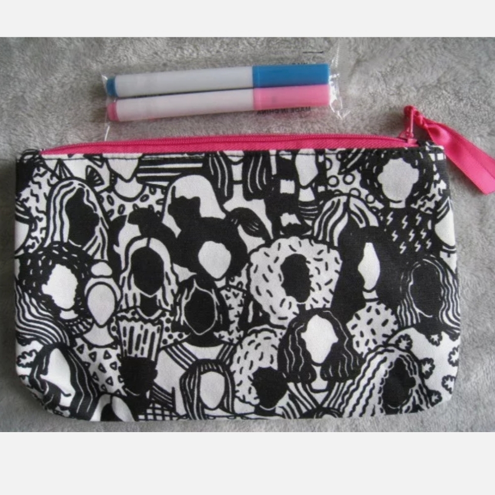 Ipsy Bag March 2018 Create Bag with Pink & Blue Markers ~ Personalize Yourself !
